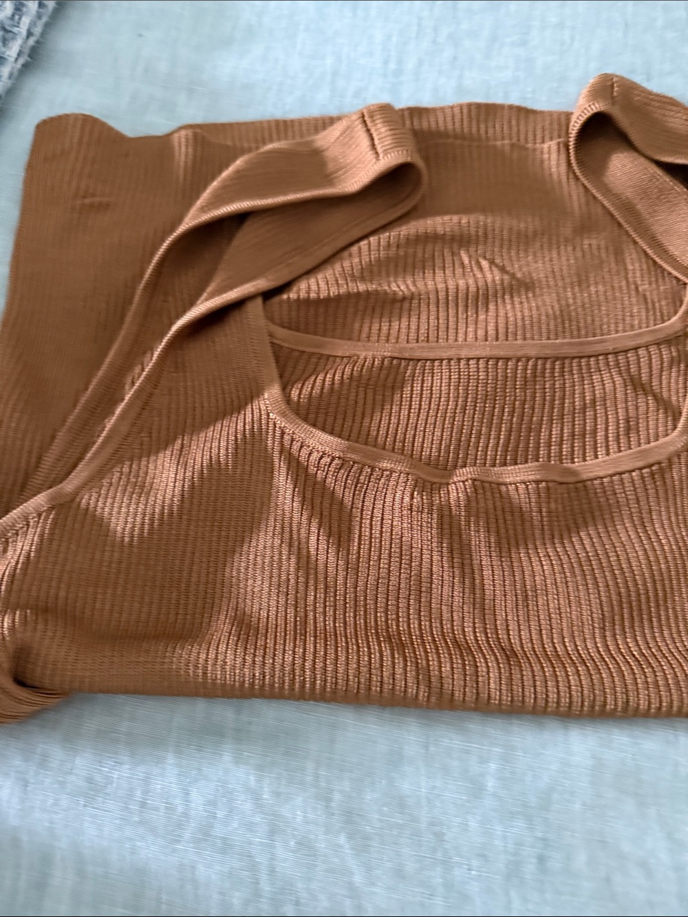 Madewell Ribbed Square-Neck Tank Top in Brown - Picture 5 of 5